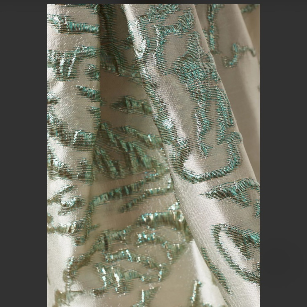 Teri Jon Silver Floral Long Sleeve Dress - Picture 5 of 8
